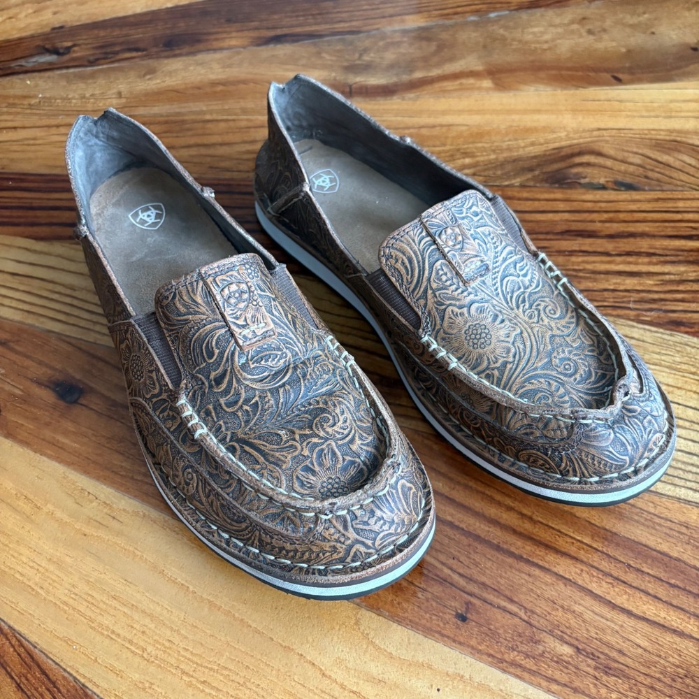 Ariat Women's Brown Embossed Loafers